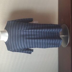 Lucky Brand Venice Burnout, Black/Grey Striped, M, w/pocket